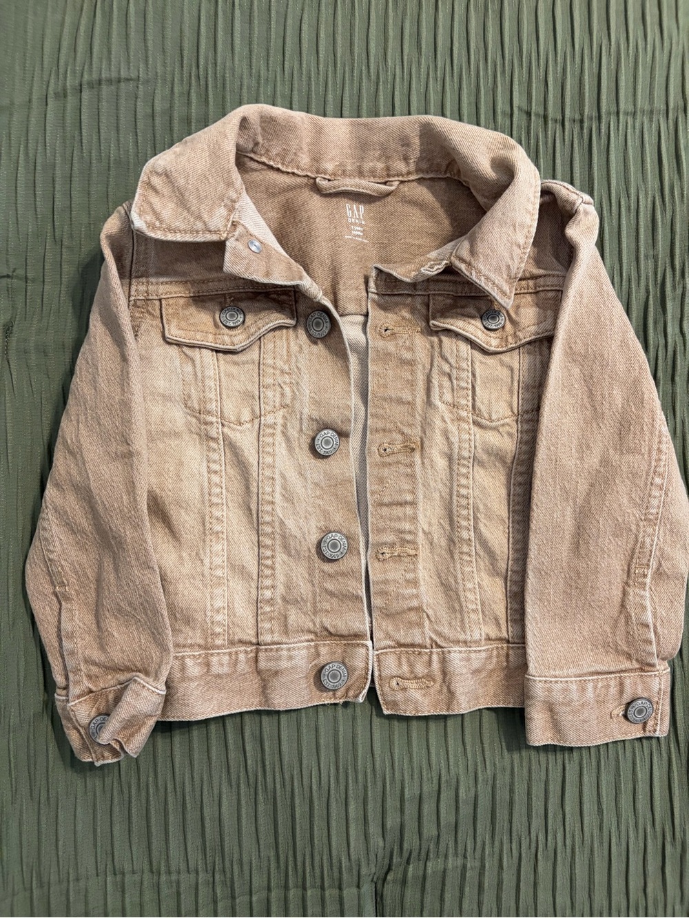 GAP Kids Beige/Tan Denim Jacket - Button-Up Jean Coat